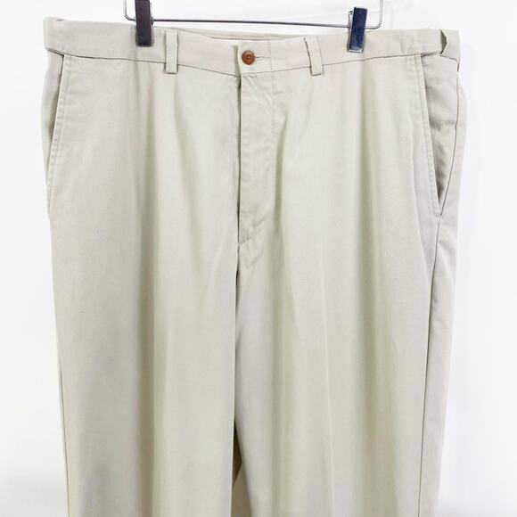 FARAH Tan Cotton Straight Leg Khaki Pants - Picture 5 of 12